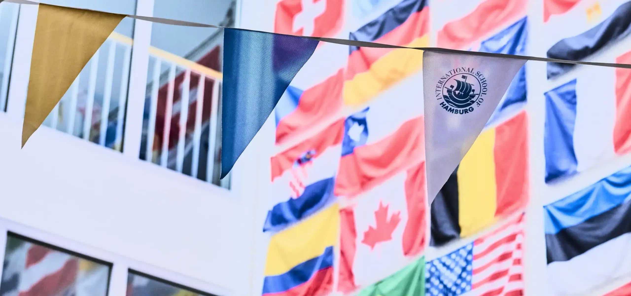 International flags in school halls