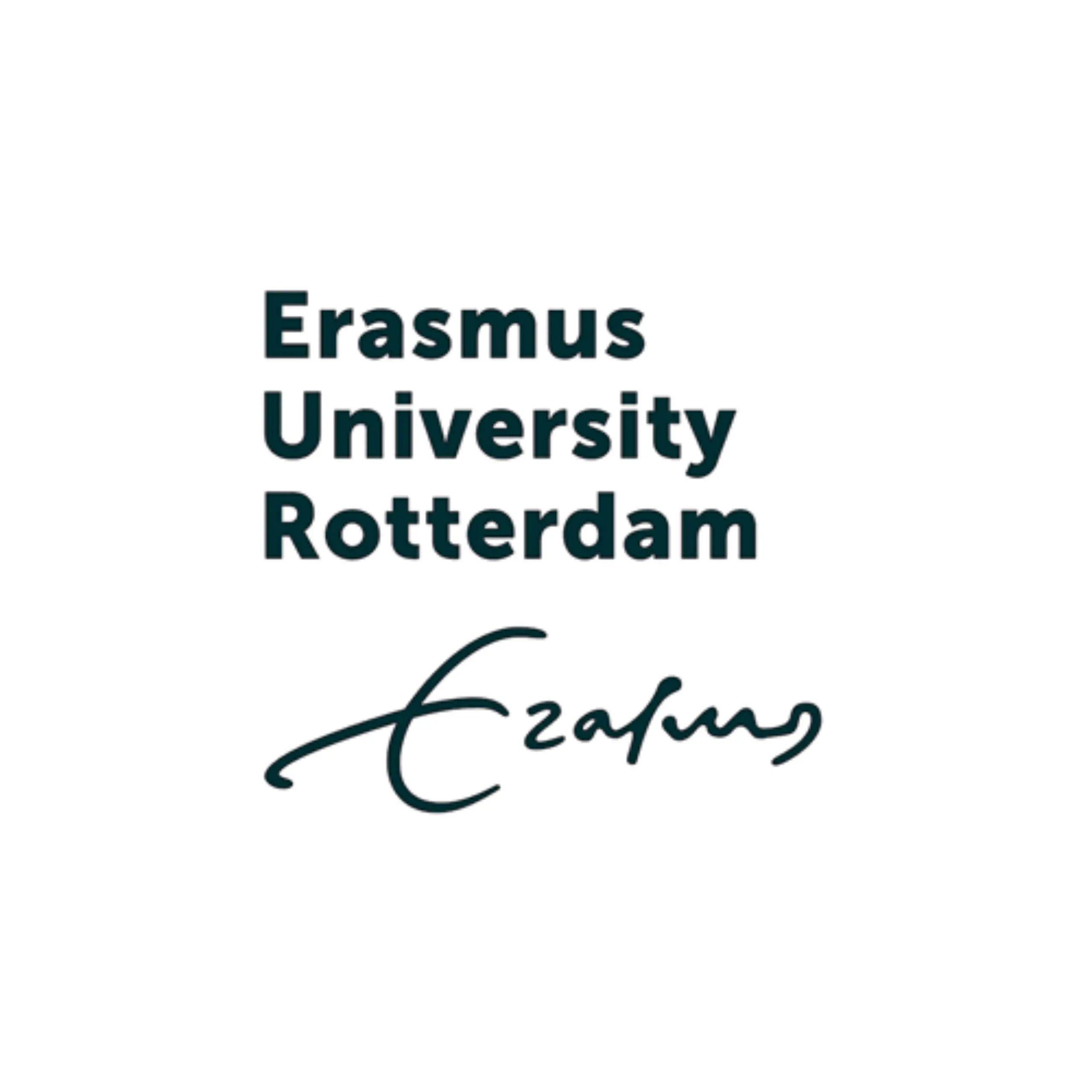 Erasmus University Rotterdam text logo and signature.