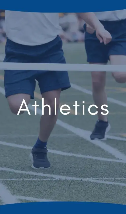 Students running on an outdoor athletics track during an after-school sports program